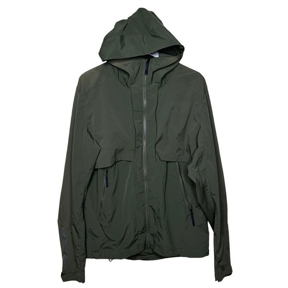 SUGOI Versa II Jacket Mens L Olive Green Convertible Vest Hooded Cycling - Picture 1 of 8